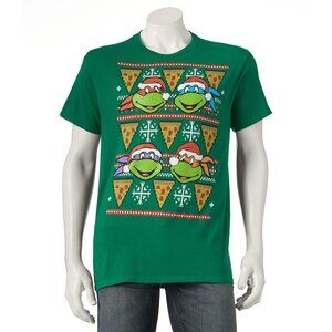 New! Teenage Mutant Ninja Turtles T-Shirt Ugly TMNT Christmas Sweater Design
